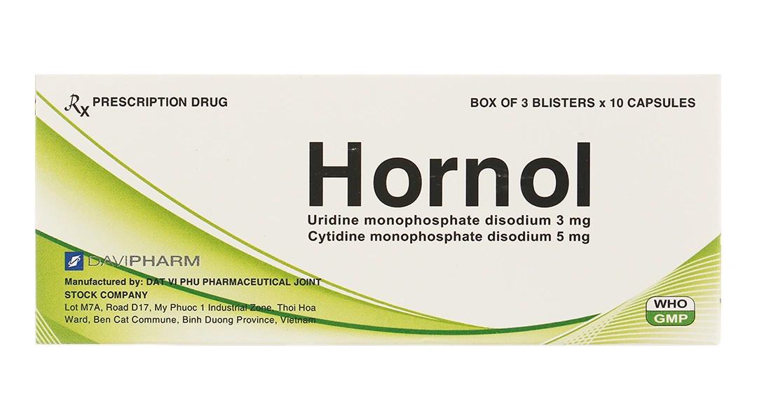 Hornol trị đau dây thần kinh, thần kinh ngoại biên (3 vỉ x 10 viên) - 8