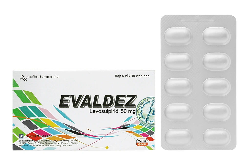 Evaldez 50mg trị tâm thần phân liệt (6 vỉ x 10 viên) - 