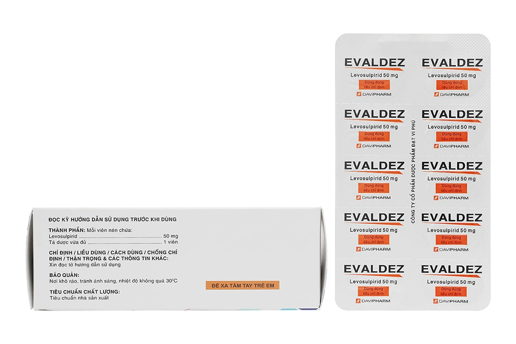 Evaldez 50mg trị tâm thần phân liệt (6 vỉ x 10 viên) - 1