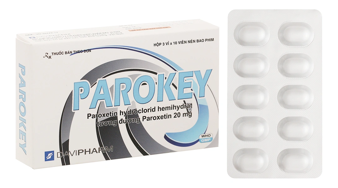 Parokey 20mg trị trầm cảm, rối loạn lo âu (3 vỉ x 10 viên) - 
