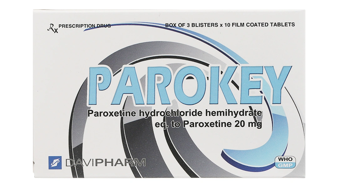 Parokey 20mg trị trầm cảm, rối loạn lo âu (3 vỉ x 10 viên) - 1