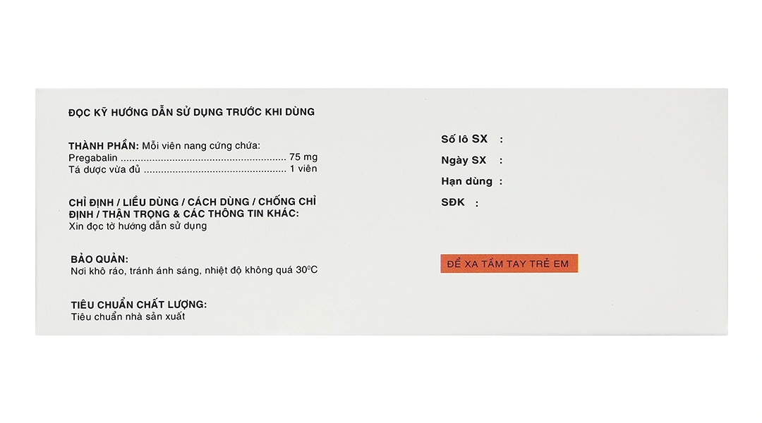 Moritius 75mg trị động kinh, rối loạn lo âu (6 vỉ x 14 viên) - 2