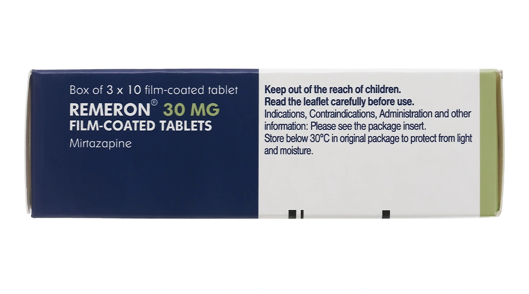 Remeron 30mg trị các đợt trầm cảm nặng (3 vỉ x 10 viên) - 2