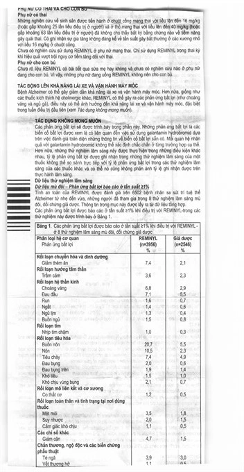 Reminyl 4mg trị sa sút trí tuệ (1 vỉ x 14 viên) - 4