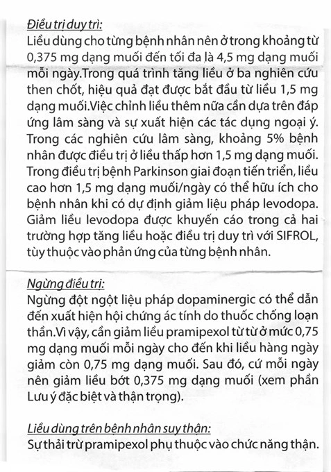 Sifrol 0.25mg trị Parkinson (3 vỉ x 10 viên) - 10