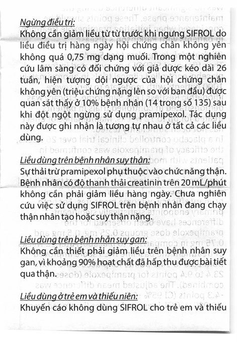 Sifrol 0.25mg trị Parkinson (3 vỉ x 10 viên) - 12