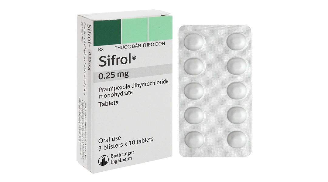 Sifrol 0.25mg trị Parkinson (3 vỉ x 10 viên) - 