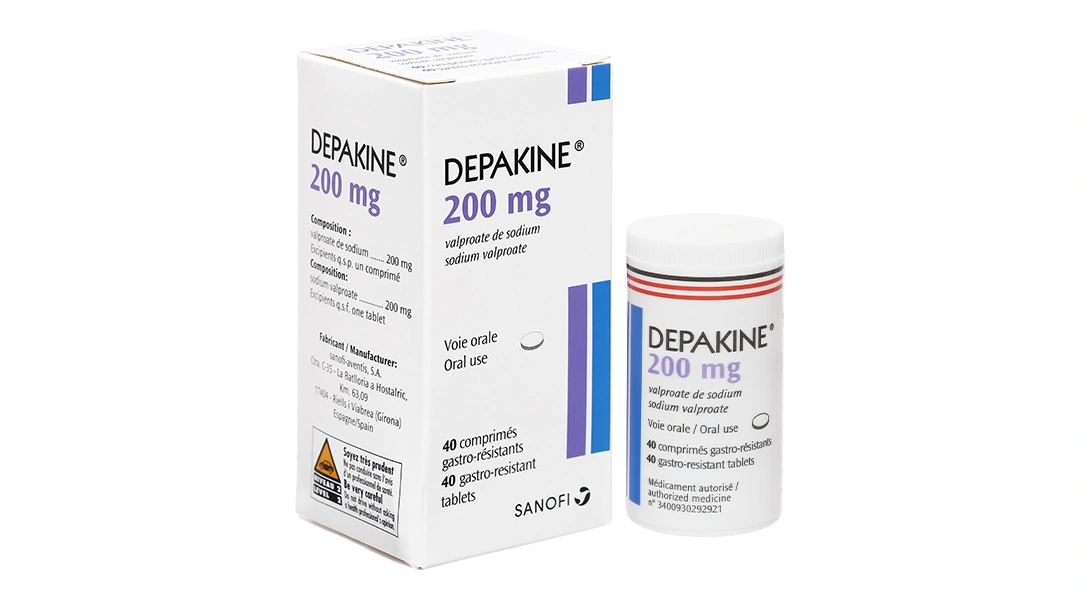 Depakine 200mg trị động kinh, rối loạn lưỡng cực lọ 40 viên - 