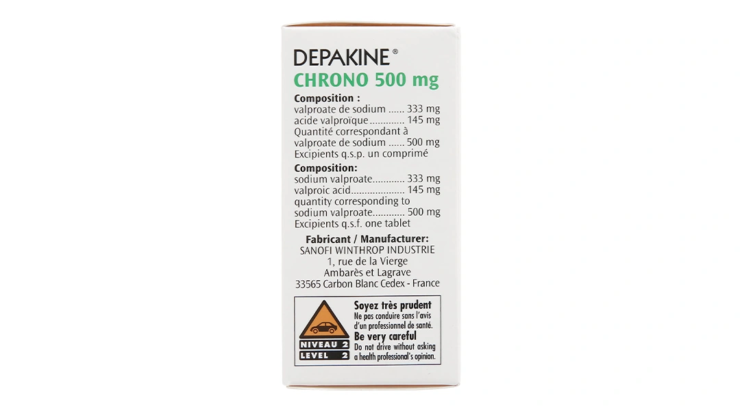Depakine Chrono 500mg trị các thể động kinh, dự phòng hưng cảm lọ 30 viên - 12