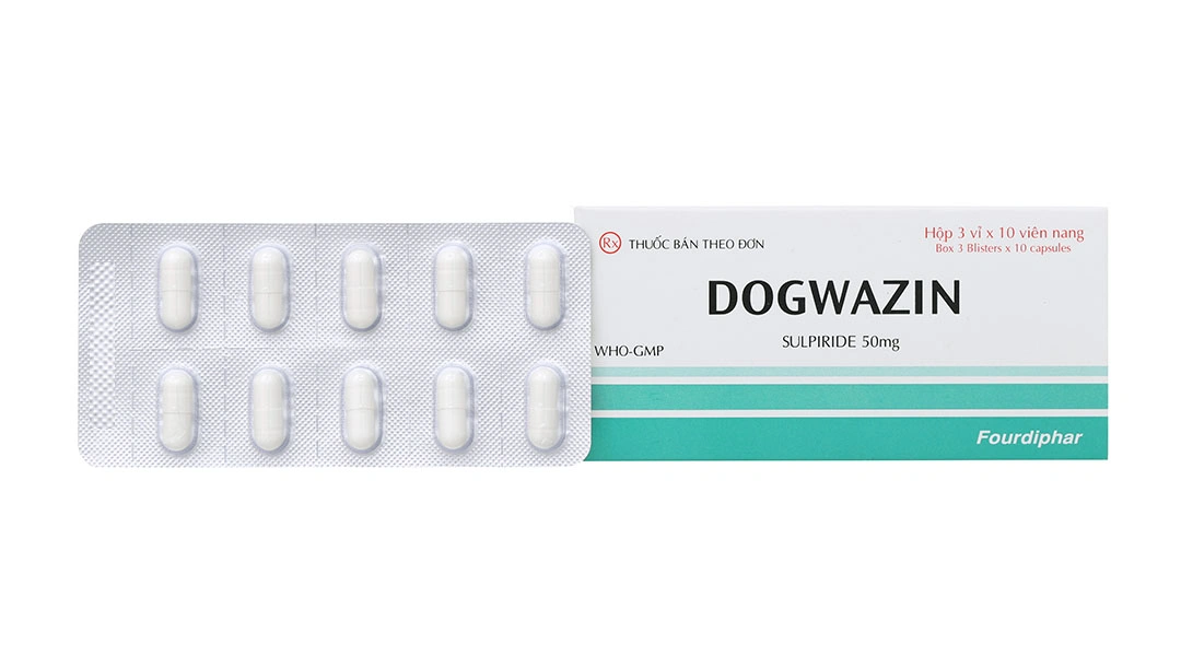 Dogwazin 50mg trị tâm thần phân liệt (3 vỉ x 10 viên) - 