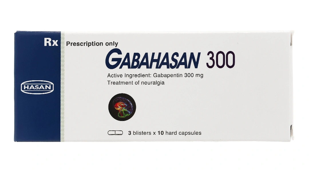 Gabahasan 300 trị động kinh, đau dây thần kinh (3 vỉ x 10 viên) - 1