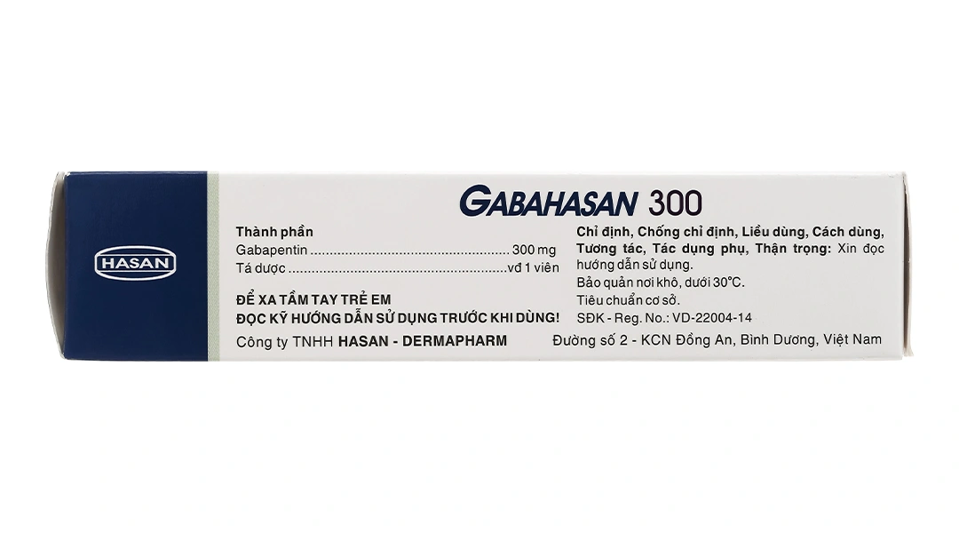 Gabahasan 300 trị động kinh, đau dây thần kinh (3 vỉ x 10 viên) - 2