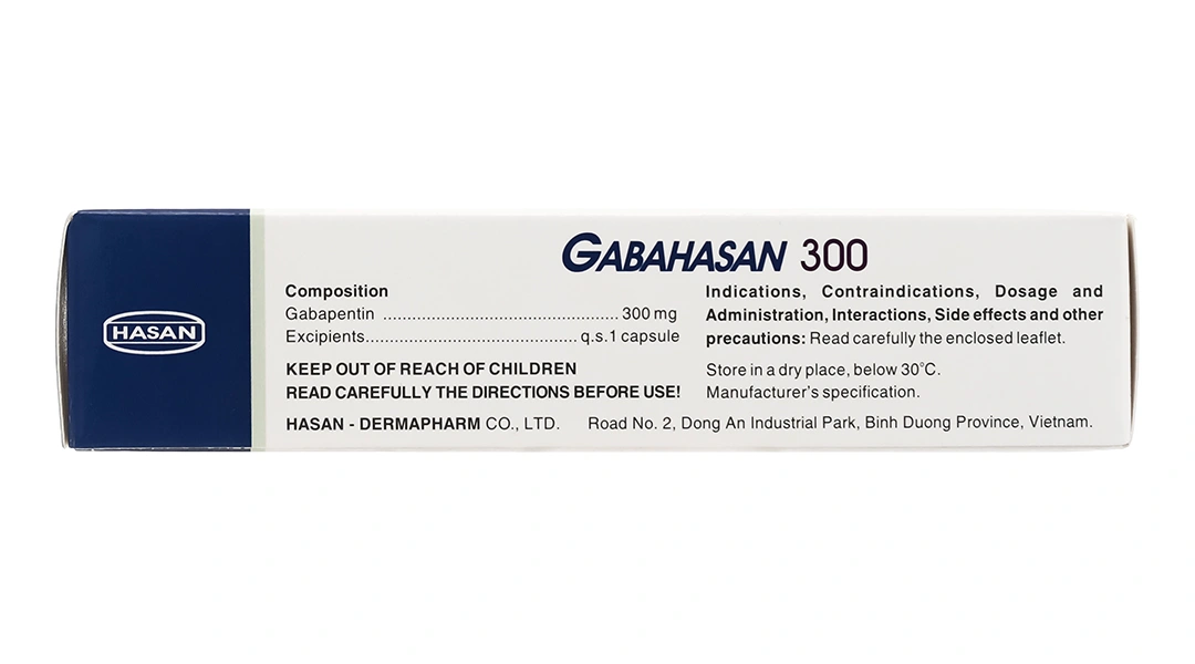 Gabahasan 300 trị động kinh, đau dây thần kinh (3 vỉ x 10 viên) - 3