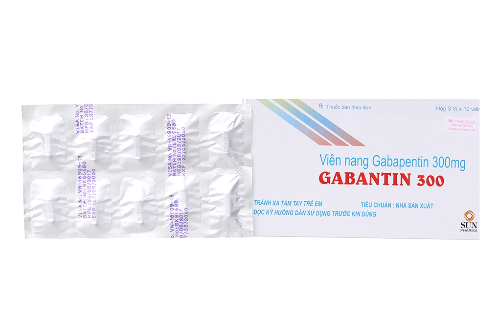 Gabantin 300 trị động kinh, đau dây thần kinh (3 vỉ x 10 viên) - 