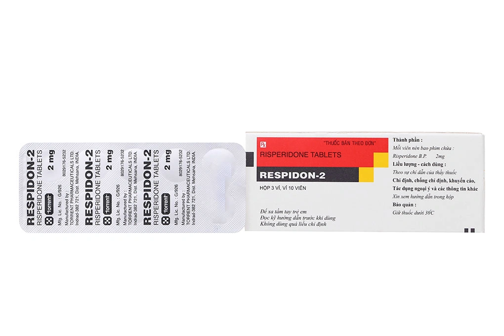 Respidon-2 Torrent trị tâm thần phân liệt (3 vỉ x 10 viên) - 1