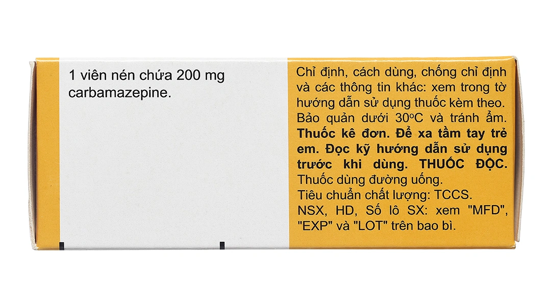Tegretol 200 trị động kinh, đau dây thần kinh, hưng cảm (5 vỉ x 10 viên) - 3
