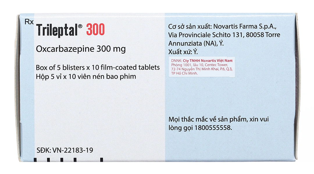 Trileptal 300 trị động kinh (5 vỉ x 10 viên) - 2