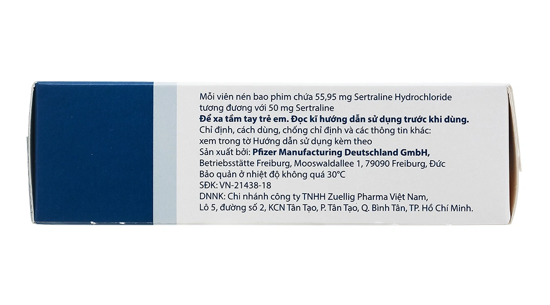 Zoloft 50mg trị trầm cảm, rối loạn lo âu (3 vỉ x 10 viên) - 5