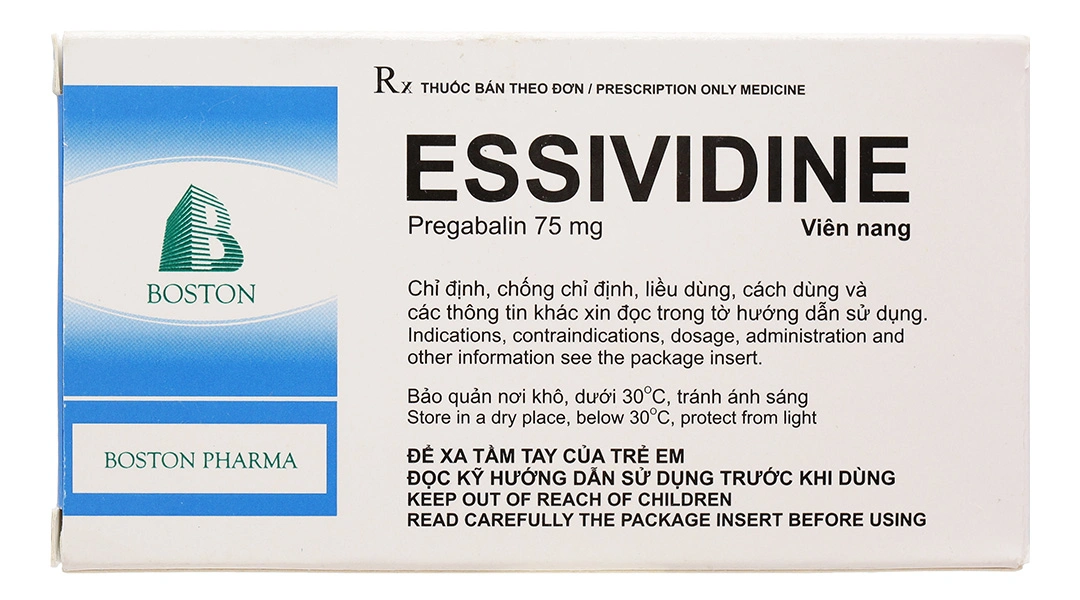 Essividine 75mg điều trị động kinh, rối loạn lo âu (4 vỉ x 14 viên) - 1