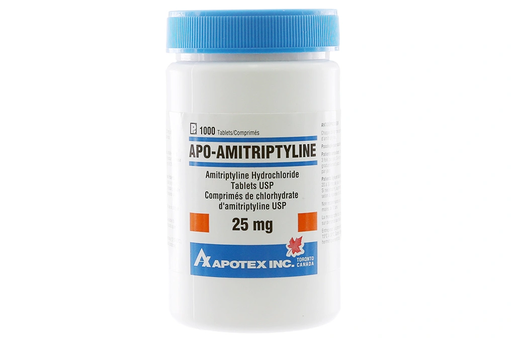Apo-Amitriptyline 25mg trị trầm cảm chai 1000 viên - 