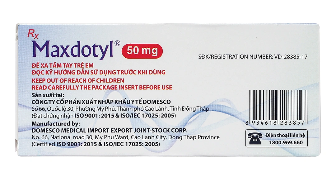 Maxdotyl 50mg trị rối loạn hành vi, rối loạn lo âu (2 vỉ x 15 viên) - 1