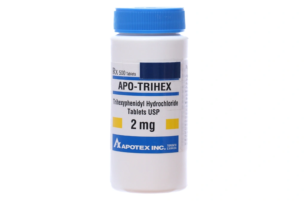 Apo-Trihex 2mg trị Parkinson chai 500 viên - 
