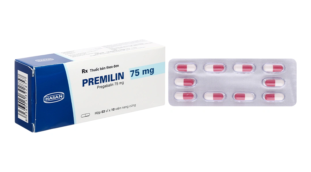 Premilin 75mg trị động kinh, đau dây thần kinh (3 vỉ x 10 viên) - 