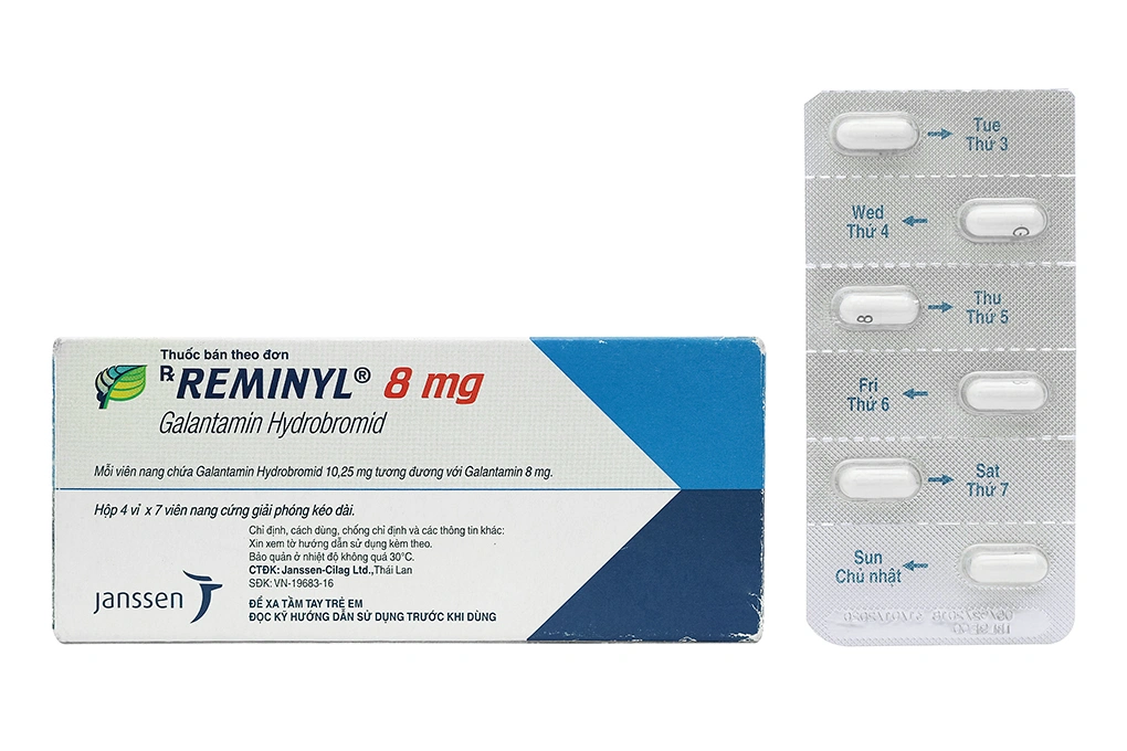 Reminyl 8mg trị sa sút trí tuệ (4 vỉ x 7 viên) - 
