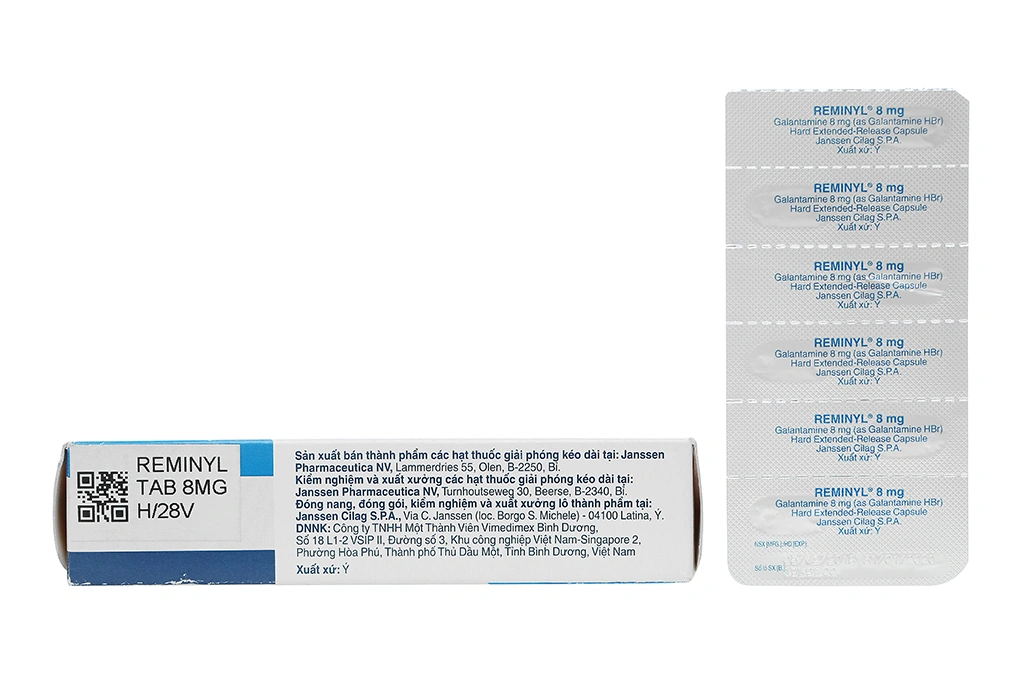 Reminyl 8mg trị sa sút trí tuệ (4 vỉ x 7 viên) - 1