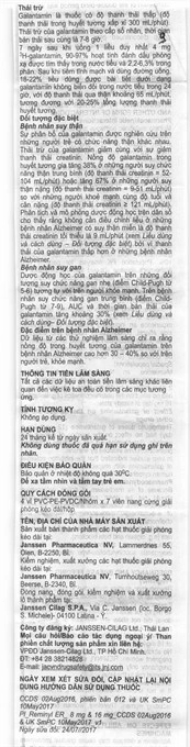 Reminyl 8mg trị sa sút trí tuệ (4 vỉ x 7 viên) - 12