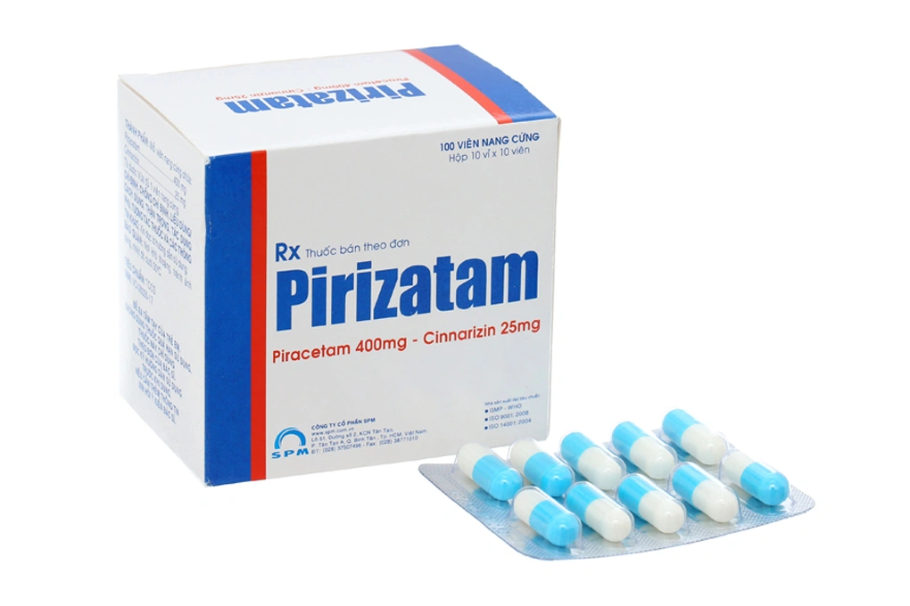 Pirizatam 100mg trị sa sút trí tuệ (10 vỉ x 10 viên) - 