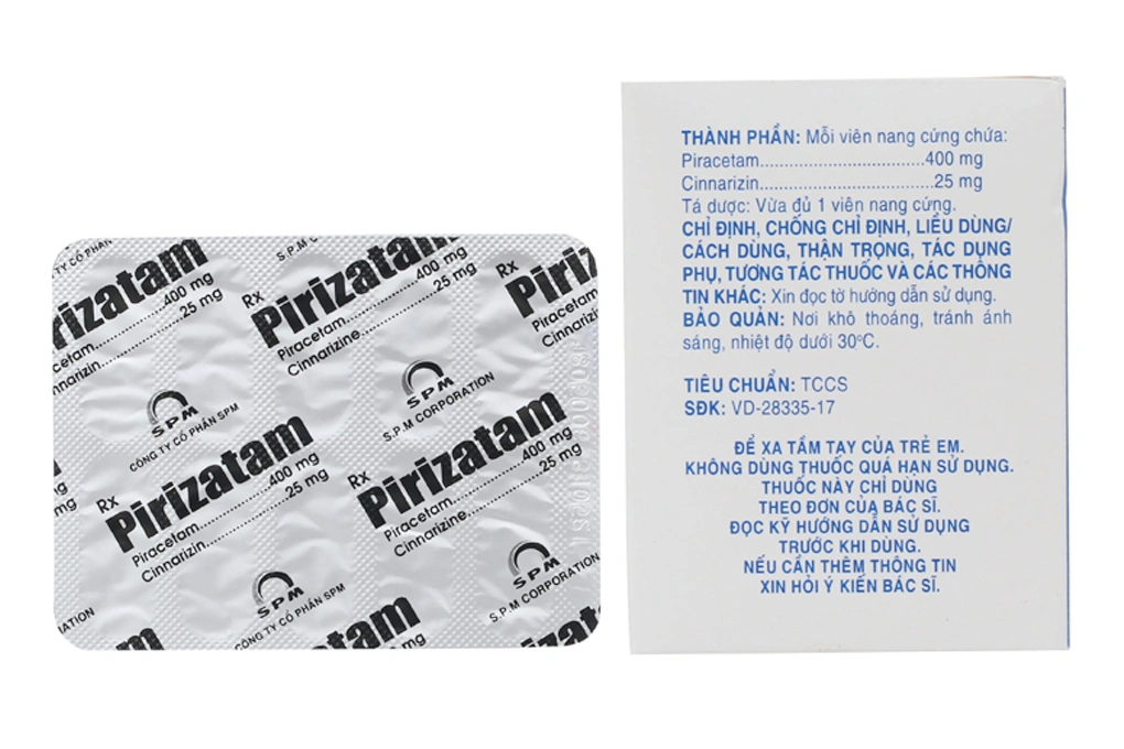 Pirizatam 100mg trị sa sút trí tuệ (10 vỉ x 10 viên) - 2