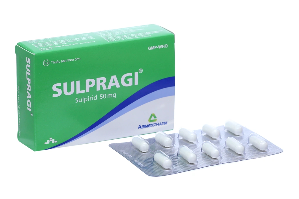 Sulpragi 50mg trị tâm thần phân liệt, rối loạn lo âu (3 vỉ x 10 viên) - 