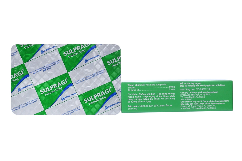 Sulpragi 50mg trị tâm thần phân liệt, rối loạn lo âu (3 vỉ x 10 viên) - 2