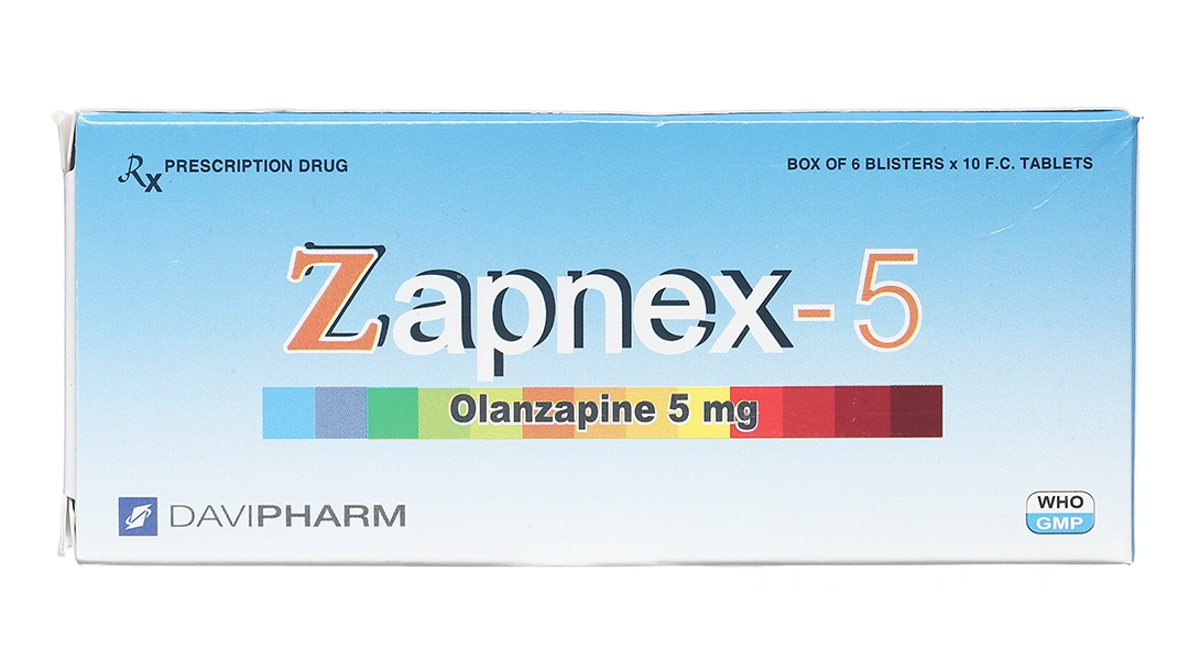 Zapnex-5 trị tâm thần phân liệt, rối loạn lưỡng cực (6 vỉ x 10 viên) - 1