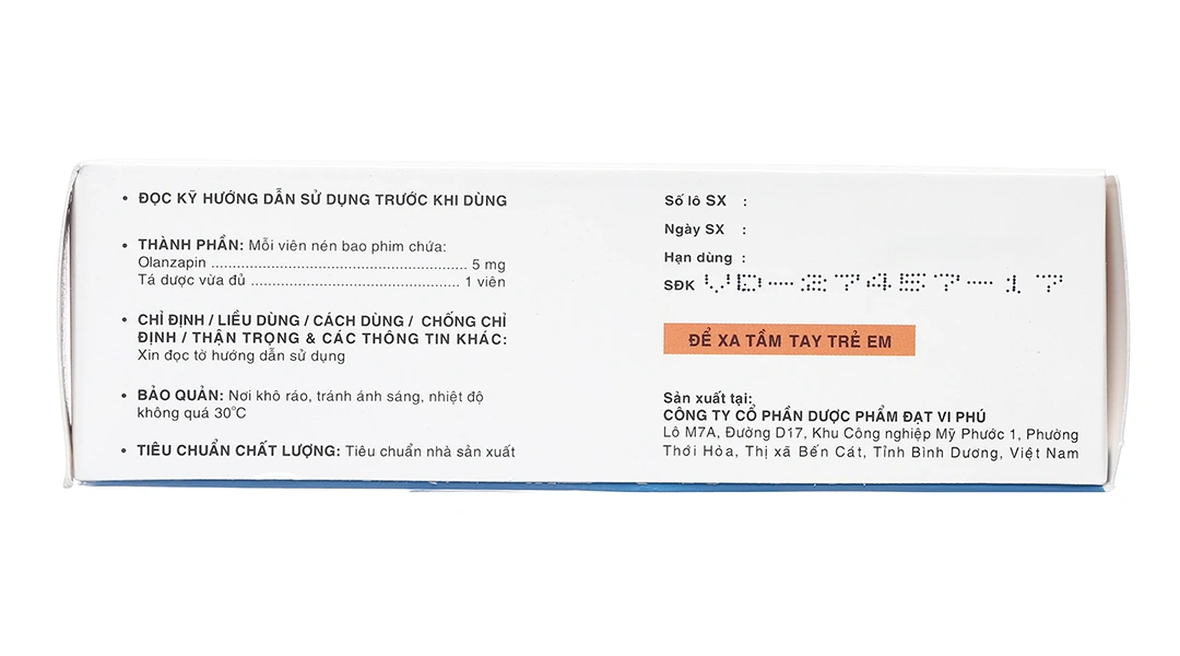 Zapnex-5 trị tâm thần phân liệt, rối loạn lưỡng cực (6 vỉ x 10 viên) - 2
