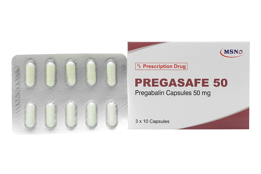 Pregasafe 50 trị động kinh, đau dây thần kinh (3 vỉ x 10 viên) - 1