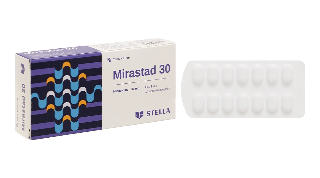 Mirastad 30 trị các cơn trầm cảm lớn (2 vỉ x 14 viên) - 