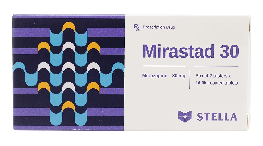 Mirastad 30 trị các cơn trầm cảm lớn (2 vỉ x 14 viên) - 1
