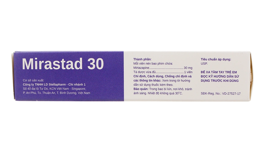 Mirastad 30 trị các cơn trầm cảm lớn (2 vỉ x 14 viên) - 2
