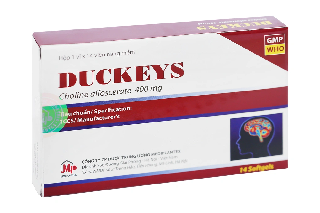 Duckeys 400mg hỗ trợ trị giảm vận động, sa sút trí tuệ, Alzheimer (1 vỉ x 14 viên) - 