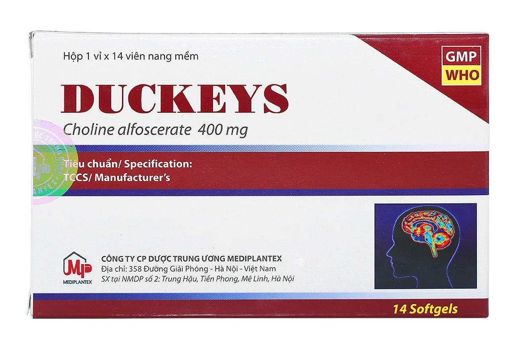 Duckeys 400mg hỗ trợ trị giảm vận động, sa sút trí tuệ, Alzheimer (1 vỉ x 14 viên) - 1