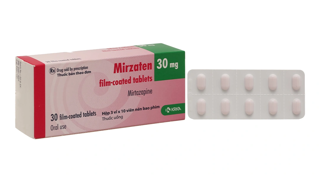 Mirzaten 30mg trị trầm cảm (3 vỉ x 10 viên) - 