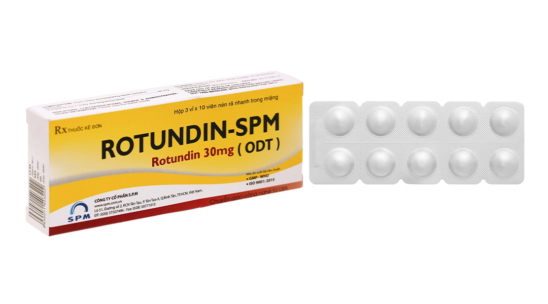 Rotundin-SPM 30mg giúp giảm lo âu, căng thẳng (3 vỉ x 10 viên) - 
