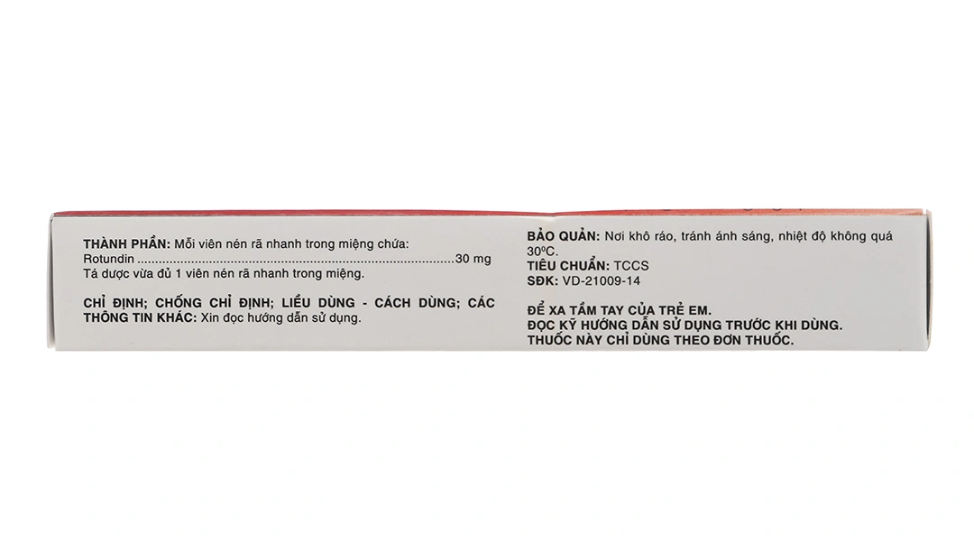 Rotundin-SPM 30mg giúp giảm lo âu, căng thẳng (3 vỉ x 10 viên) - 3