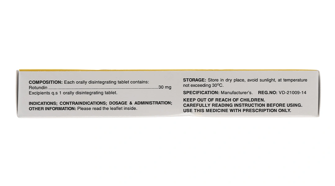 Rotundin-SPM 30mg giúp giảm lo âu, căng thẳng (3 vỉ x 10 viên) - 4