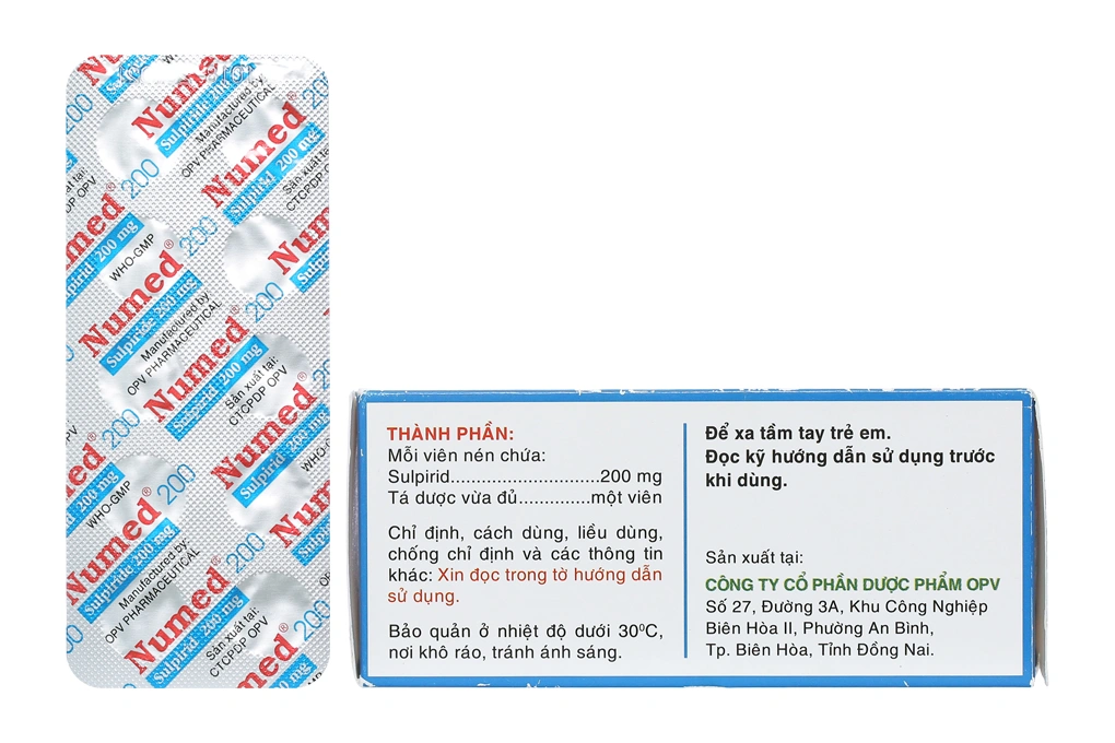 Numed 200 trị tâm thần phân liệt (10 vỉ x 10 viên) - 1