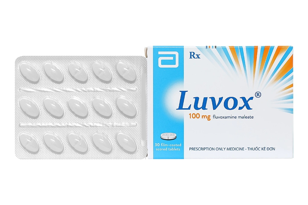 Luvox 100mg trị trầm cảm, rối loạn xung lực cưỡng bức ám ảnh (2 vỉ x 15 viên) - 