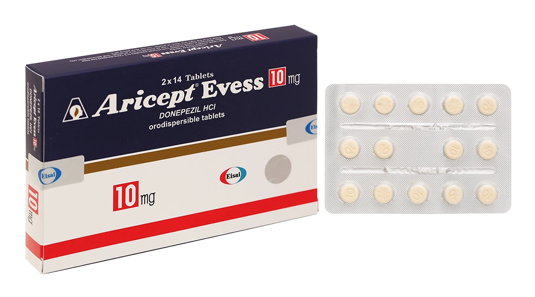 Aricept Evess 10mg trị Alzheimer, sa sút trí tuệ (2 vỉ x 14 viên) - 
