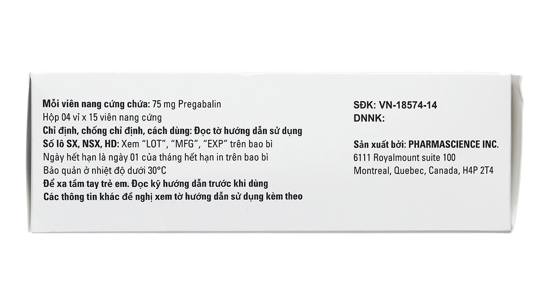 Pms-Pregabalin 75mg trị động kinh, đau dây thần kinh (4 vỉ x 15 viên) - 3
